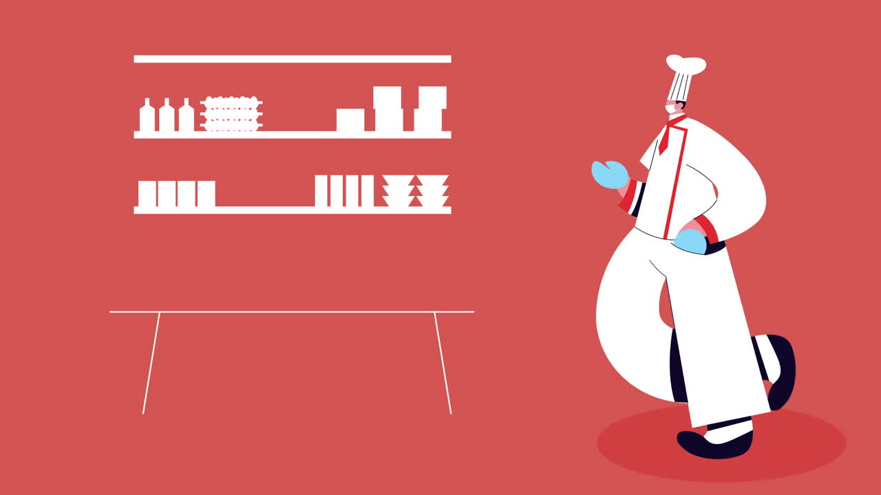 chef wearing medical mask for covid19 protection