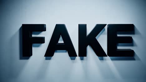 the word fake in 3d