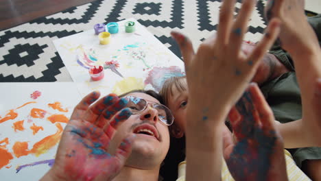 lgbt family with kid having fun