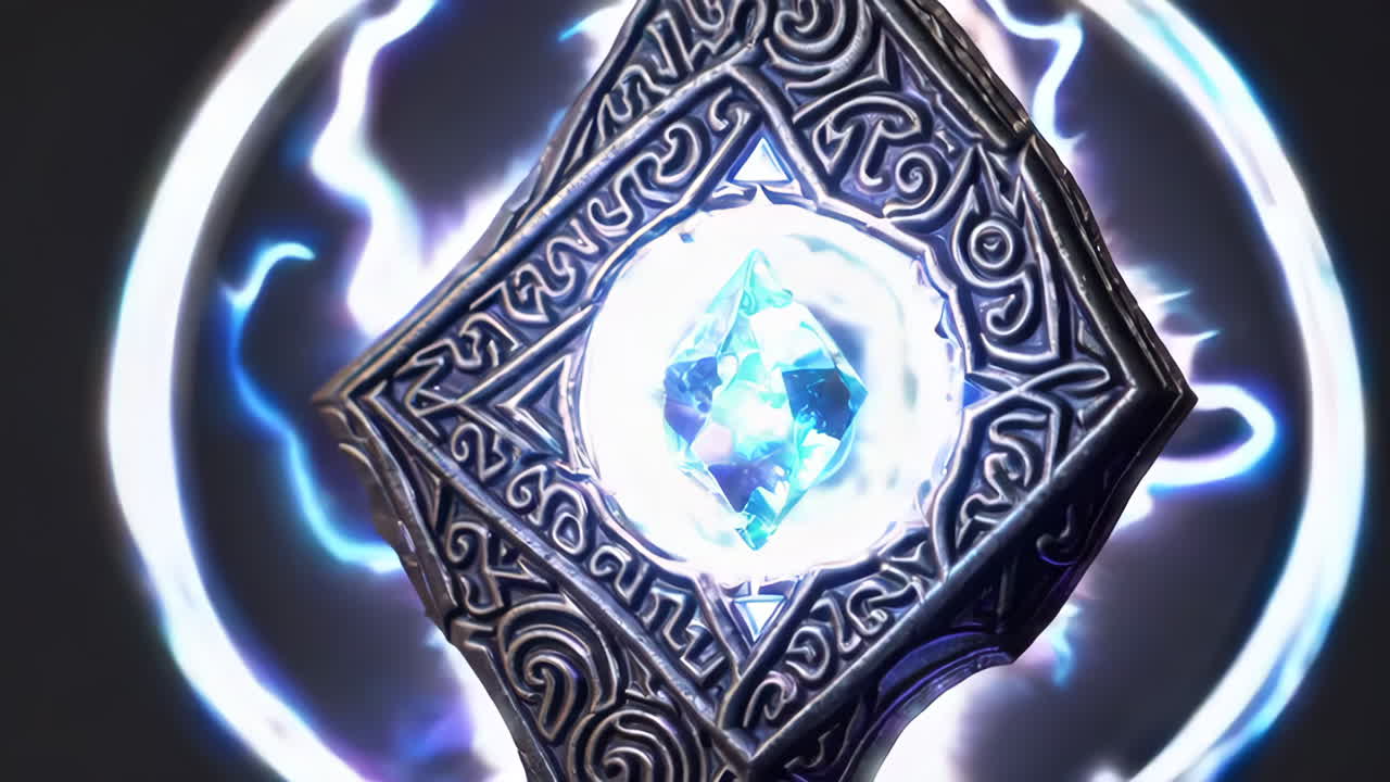 Glowing Encrusted Magical Artifact