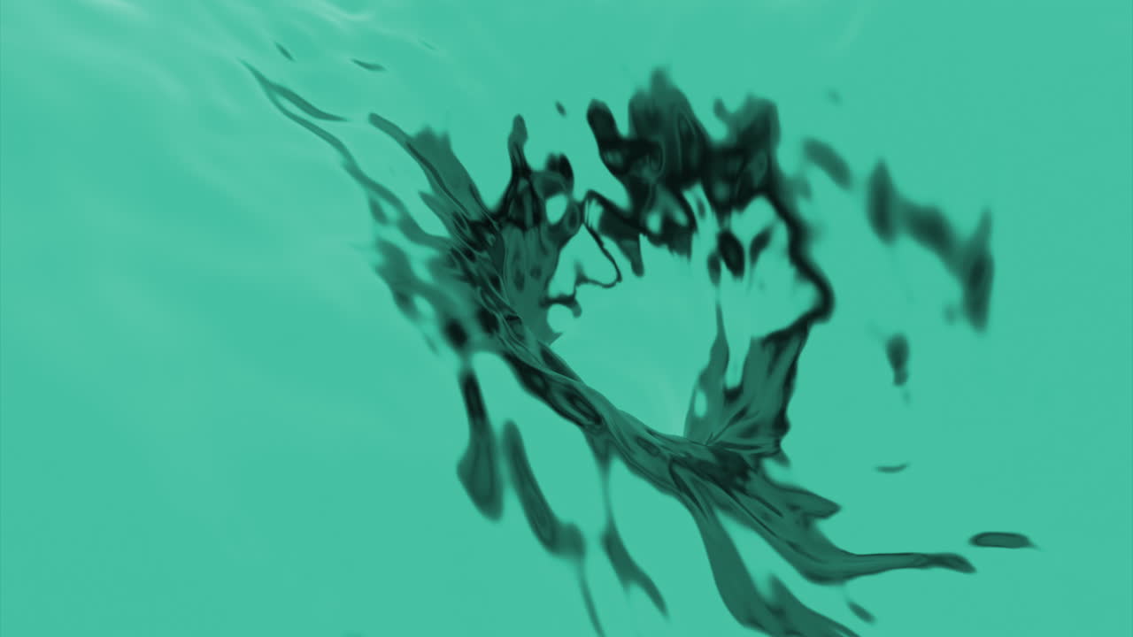 Abstract Aqua Green Liquid Vortex