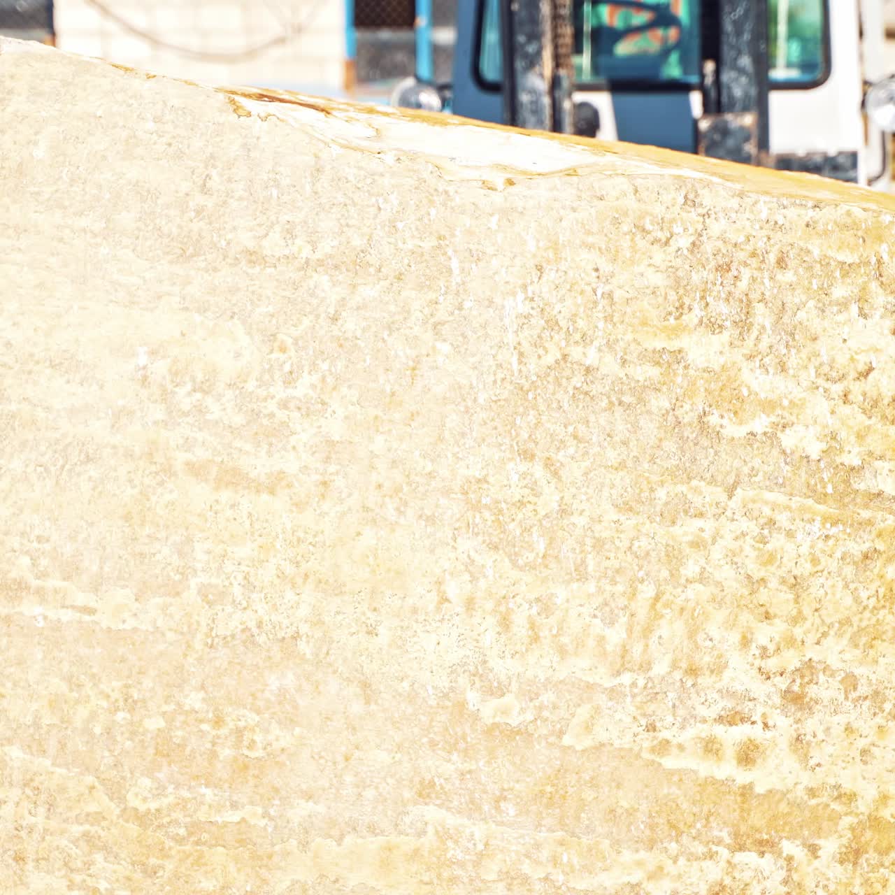 Forklift moving pallet with marble