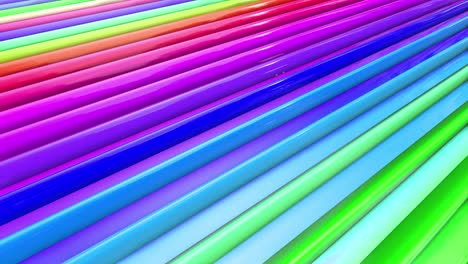 las rayas multicolores del arco iris se mueven cíclicamente.