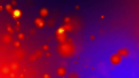 4k light beams, bokeh floating on colorful purple to red gradient background in motion. looped 3d animation of dynamic particles turning in the air with bokeh video
