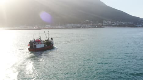 fishing boat heading to harbour