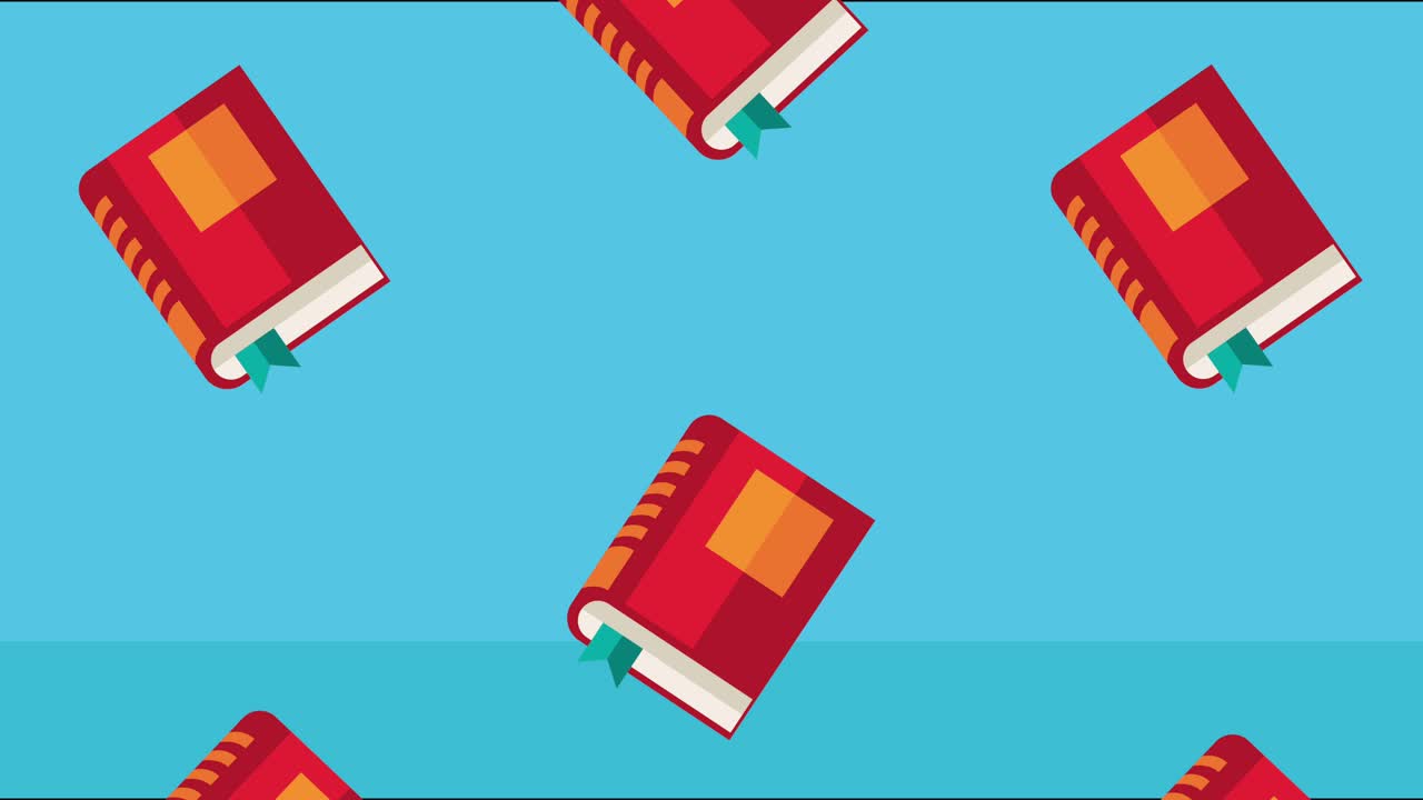 animación de patrones de la biblioteca de libros de texto