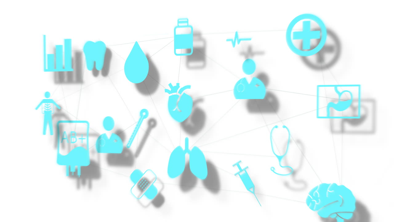 Medical and Healthcare Icons Diagram