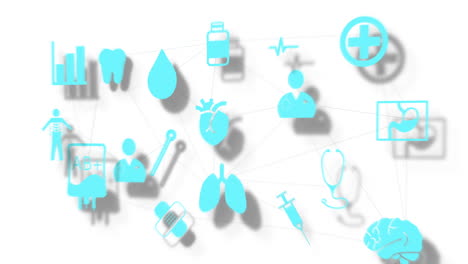 medical and healthcare icons diagram