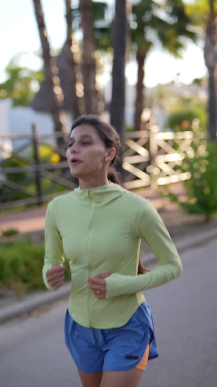 mujer corriendo al aire libre