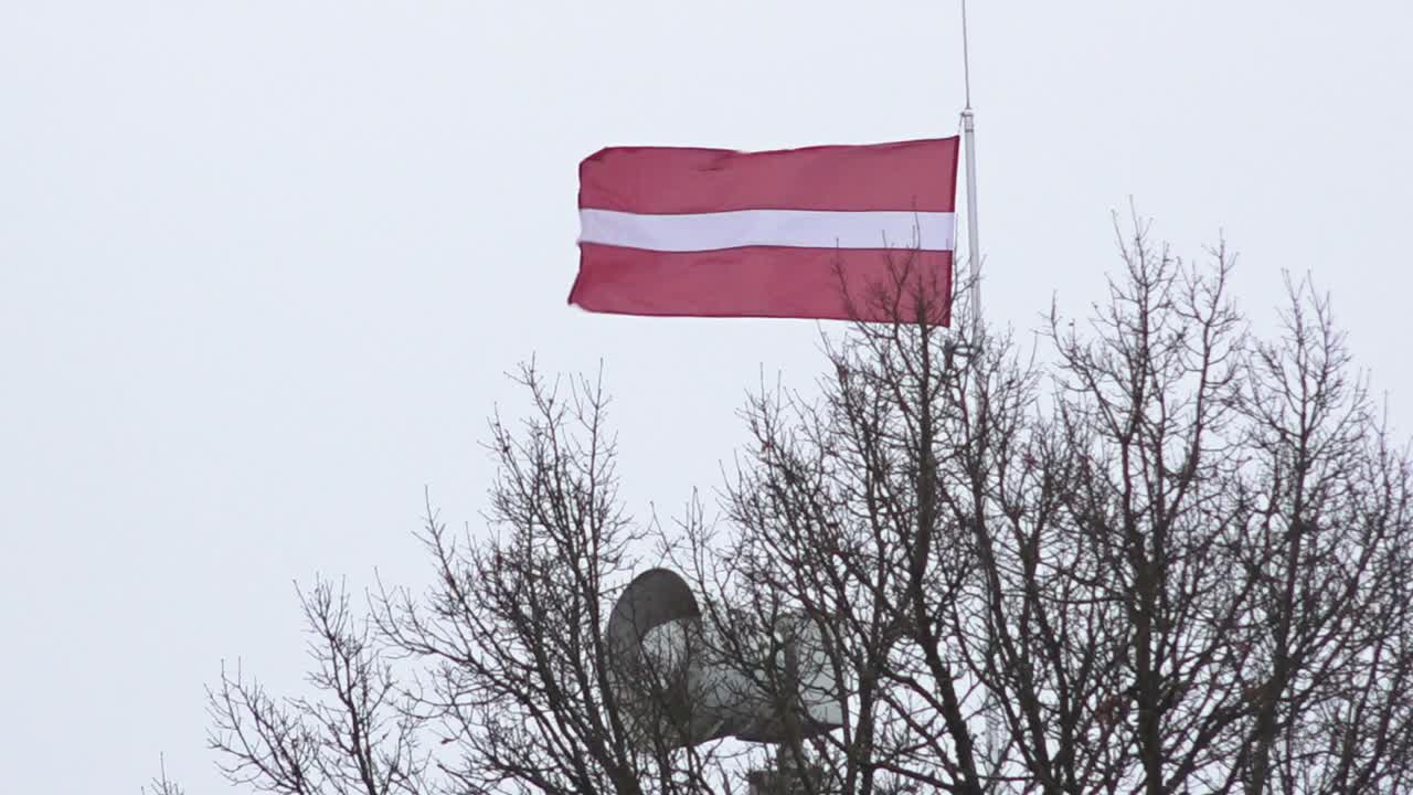 휴일에 라트비아 국기