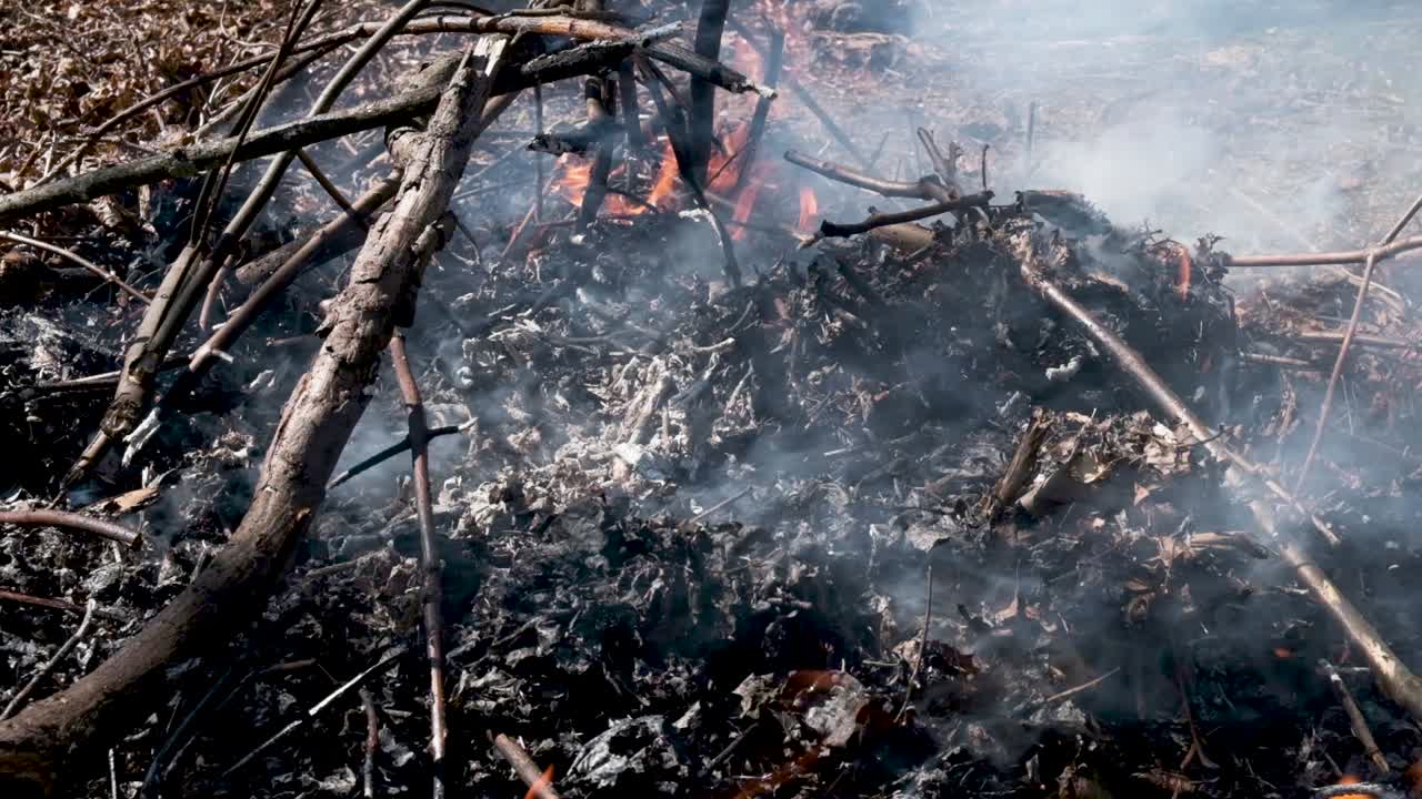 fuego ardiente | camara lenta