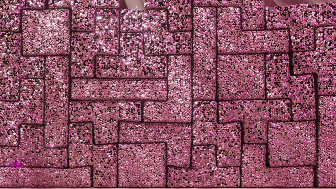 розовые блестящие геометрические блоки