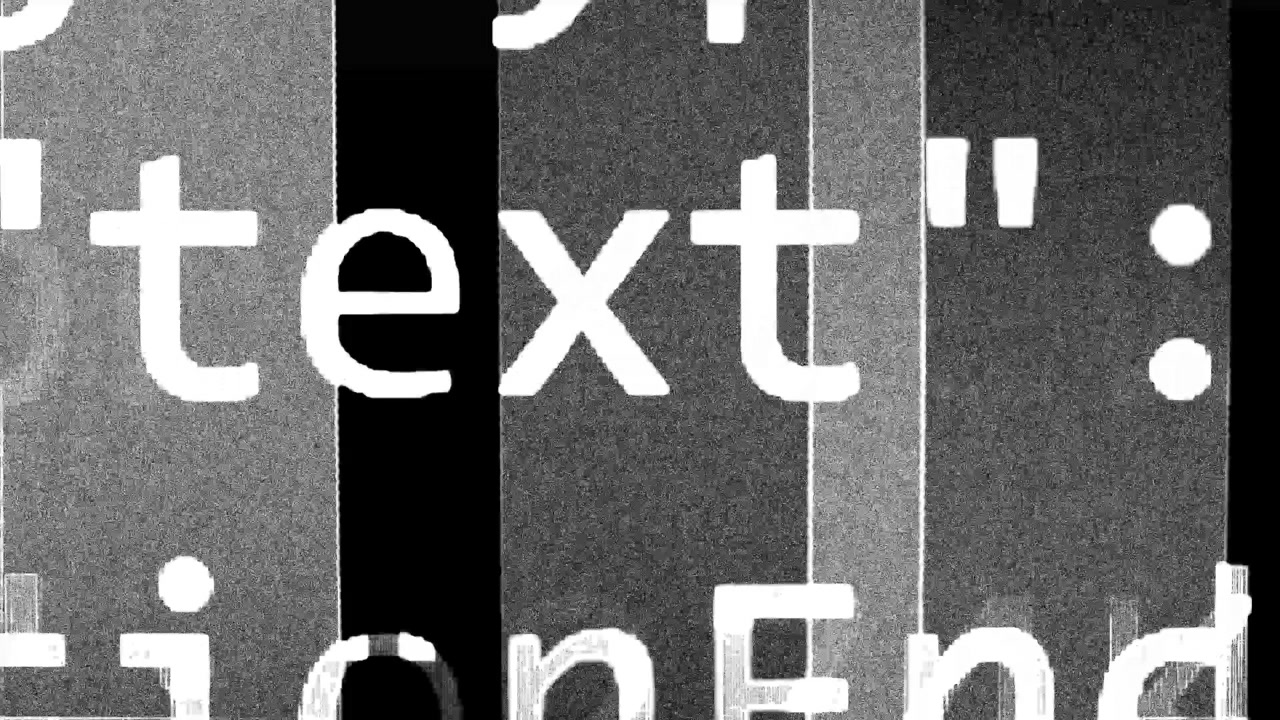 Digital Glitch Effect with Flickering Text and Static Noise