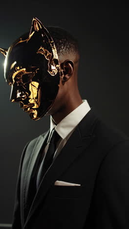 man in a golden mask