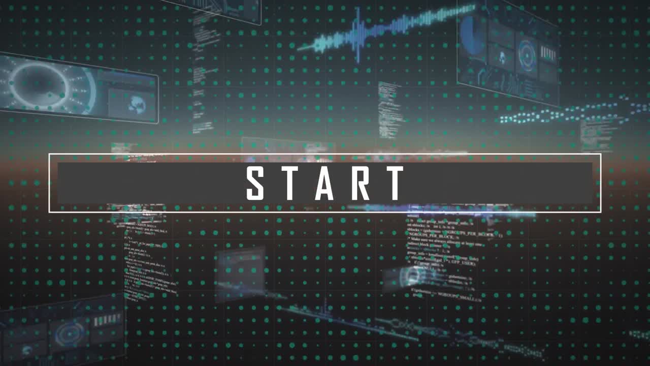 animación del texto de inicio sobre el procesamiento de datos