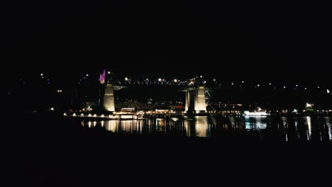 Canadá-Vancouver-Bc-Noche-Puente