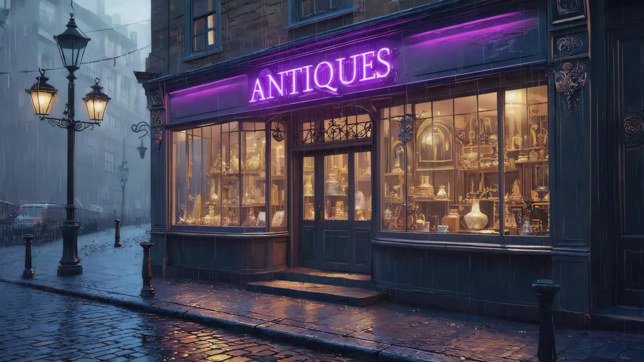 Antiques Store at Night