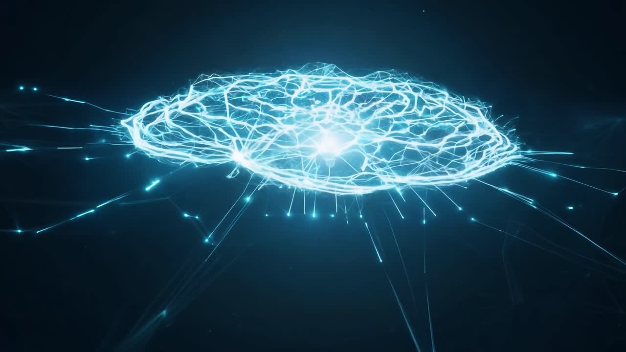 추상적인 디지털 뇌 일러스트레이션