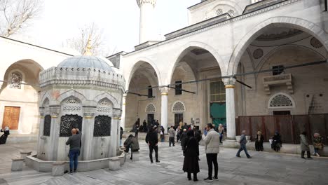 courtyard of a mosque in turkey