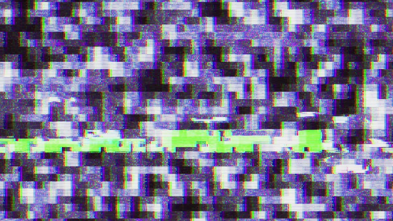 Abstract Digital Glitch and Static Noise Effect