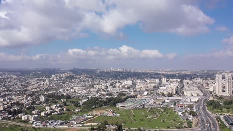 jerusalem city wide aerial flight view