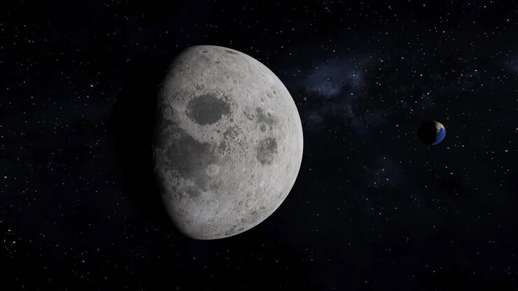 Lua e Terra - Via Láctea - estrelas