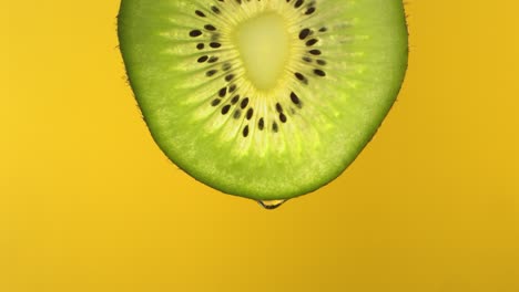 fresh kiwi and droplet slow motion 4k.