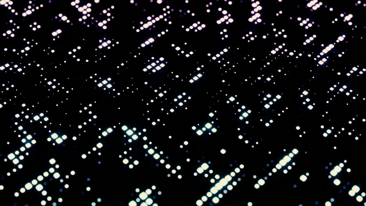 Sfondo astratto dinamico con pixel digitali luminosi