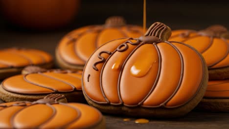 delicious pumpkin-shaped halloween cookies