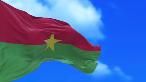 Seamless loop of Burkina Faso flag.
