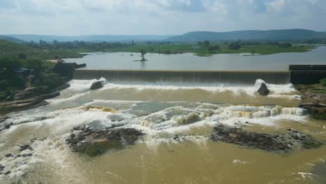 waterfall rajdari devdari and latif shah dam aerial view