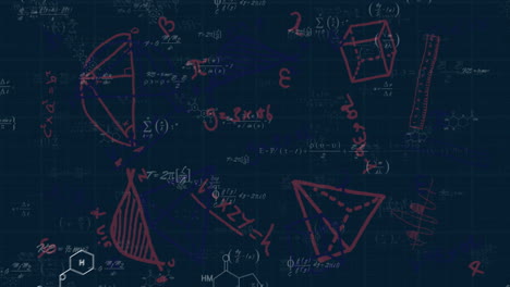 Animación-Del-Procesamiento-De-Datos-Matemáticos-Sobre-Fondo-Oscuro