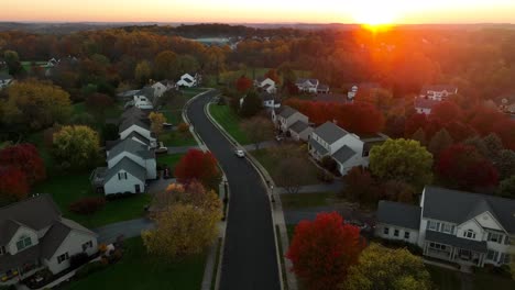 evening with sunset glow on horizon