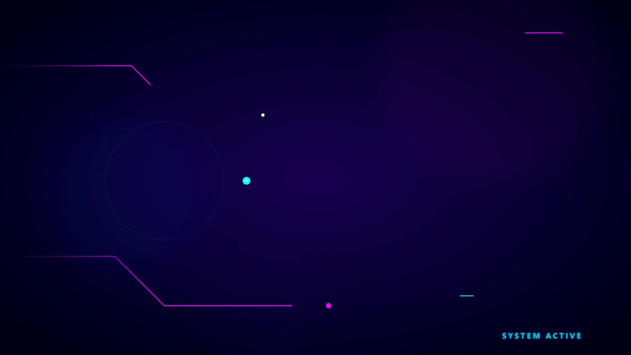 Abstract Digital Interface Background with Glowing Geometric Elements