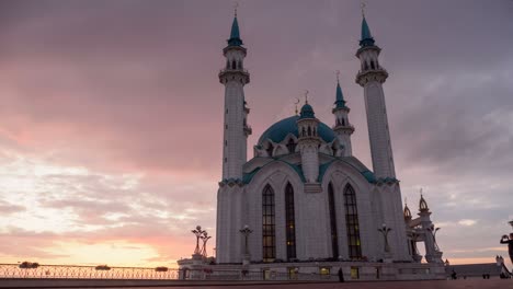 kazan. kazan kul sharif mosque. sunset