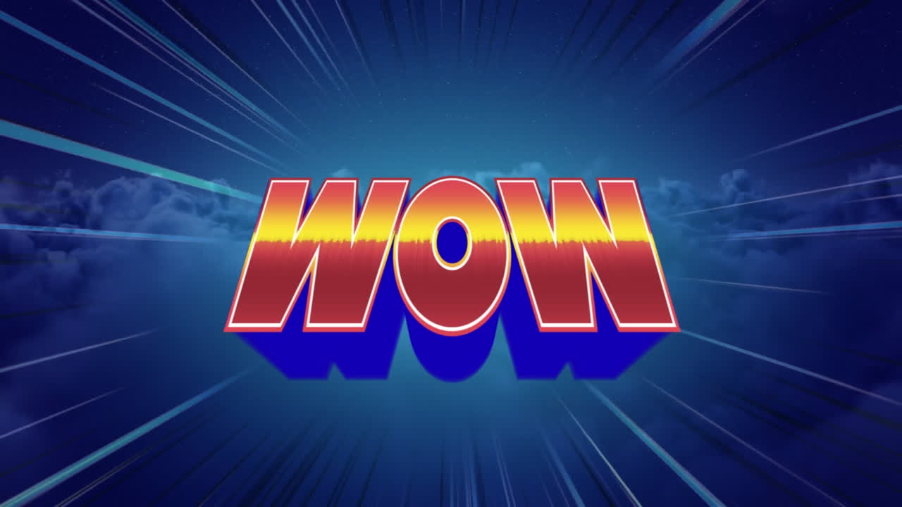 선과 구름 위에 와우의 애니메이션