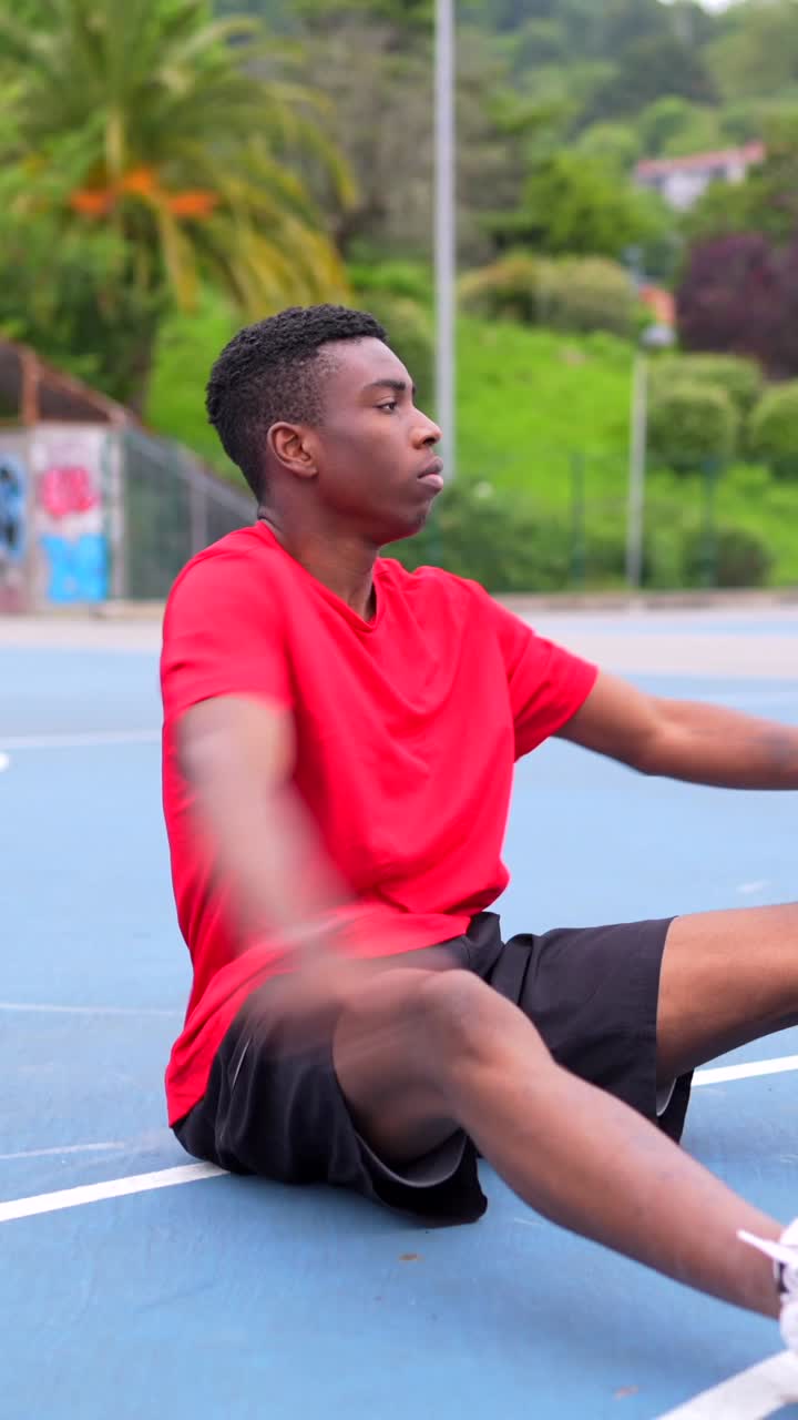 Man Stretching Outdoors