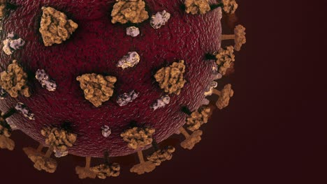 animación del ciclo de fondo del concepto del coronavirus covid-19