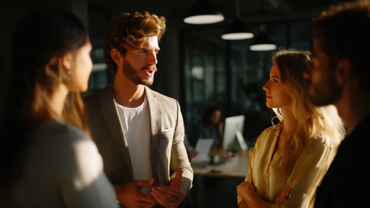 Team Discussing Business Strategy in the Office