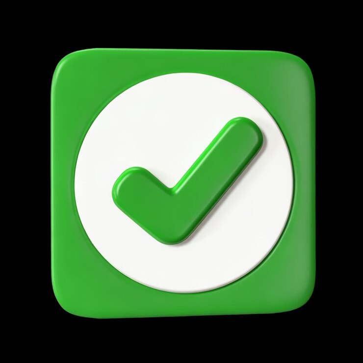 Green checkmark icon approved animation isolated asset, transparent 4K video, alpha channel, ProRes