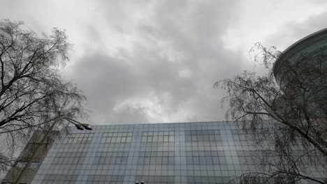 Modern-building-and-snowy-weather-Time-lapse-OSIJEK-,-CROATIA