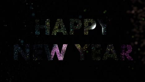 Looping-firework-conception-of-HNY-Bright-firework-in-Happy-New-Year-letter