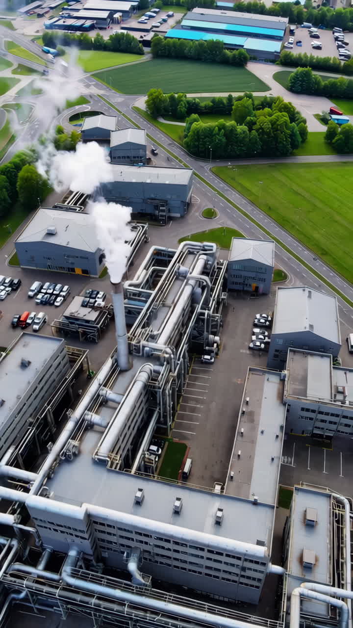 воздушный вид промышленного завода