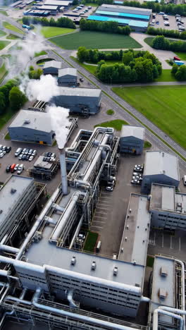 industrial plant aerial view