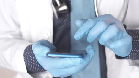 doctor using a smartphone