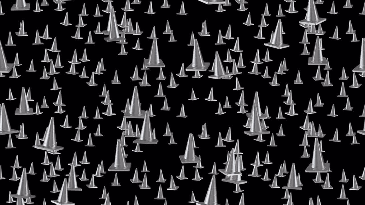 도로 교통 콘 루프 타일은 알파와 함께 떨어집니다.