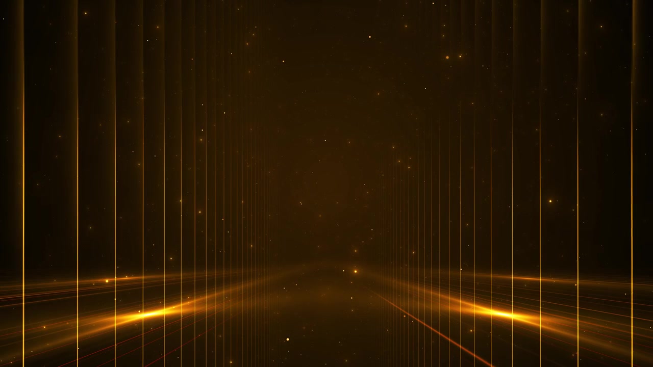 Golden light corridor background with vertical glowing lines bright ...