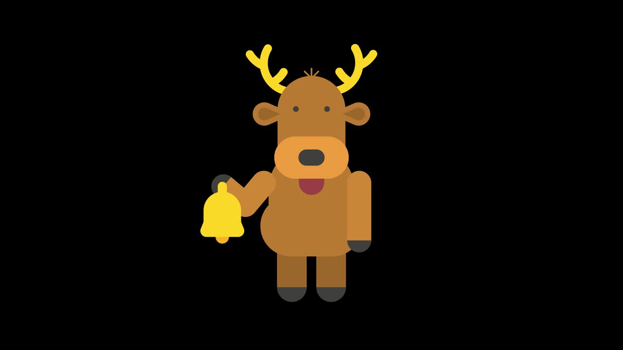 크리스마스 벨을 들고 울리는 사 - 알파 채널