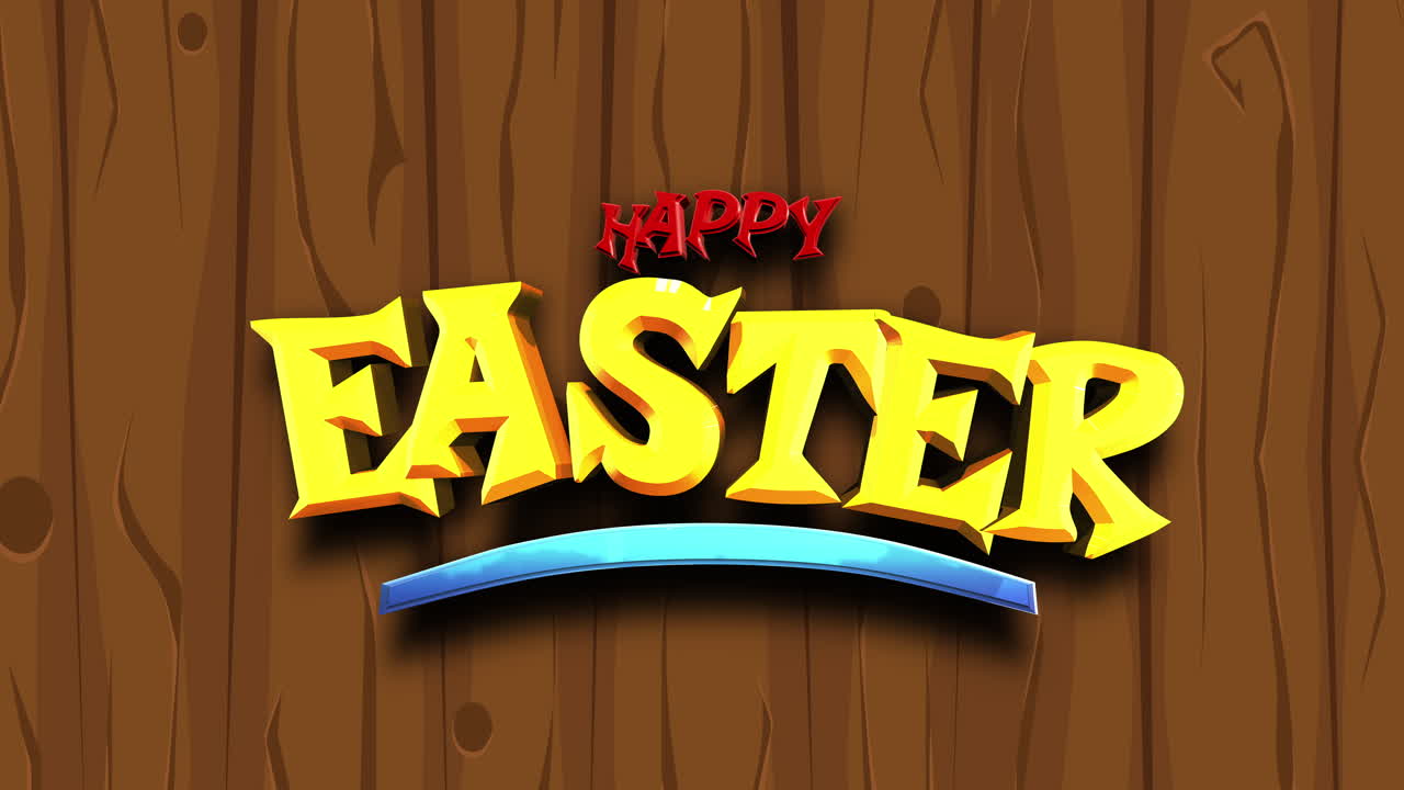 Testo Buona Pasqua su legno