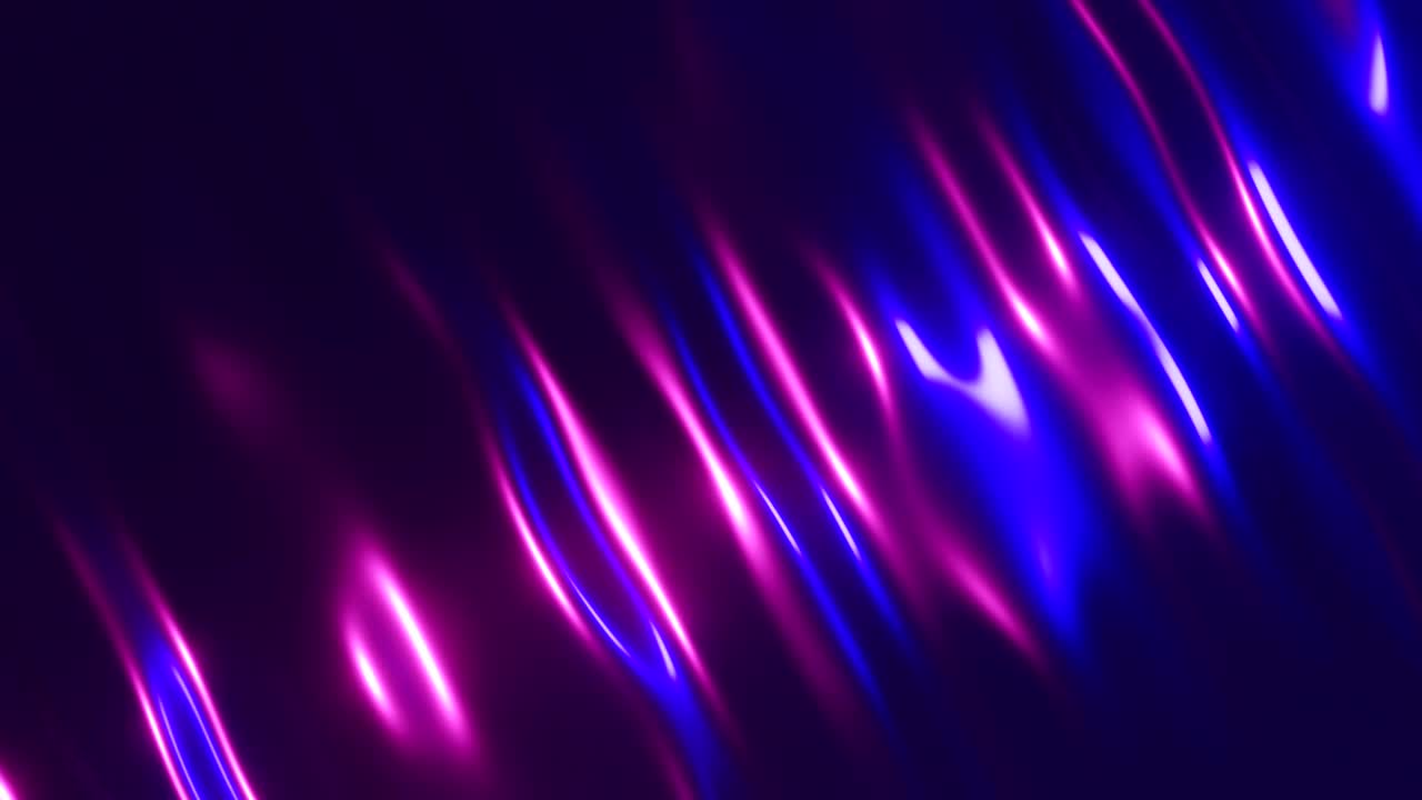 3d render fondo de onda abstracto. fluye lentamente en colores de neón. animación de textura de onda lenta. bucle de 4k